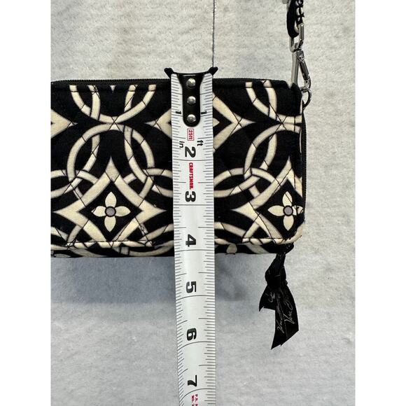 Vera Bradley Crossbody Wallet Purse Concerto Black White Pattern - Picture 7 of 10